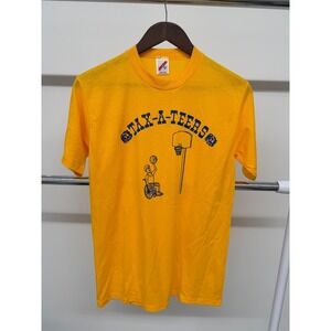 Vintage Single Stitch Tax-A- Teers T shirt Yellow Jerzees tag Medium